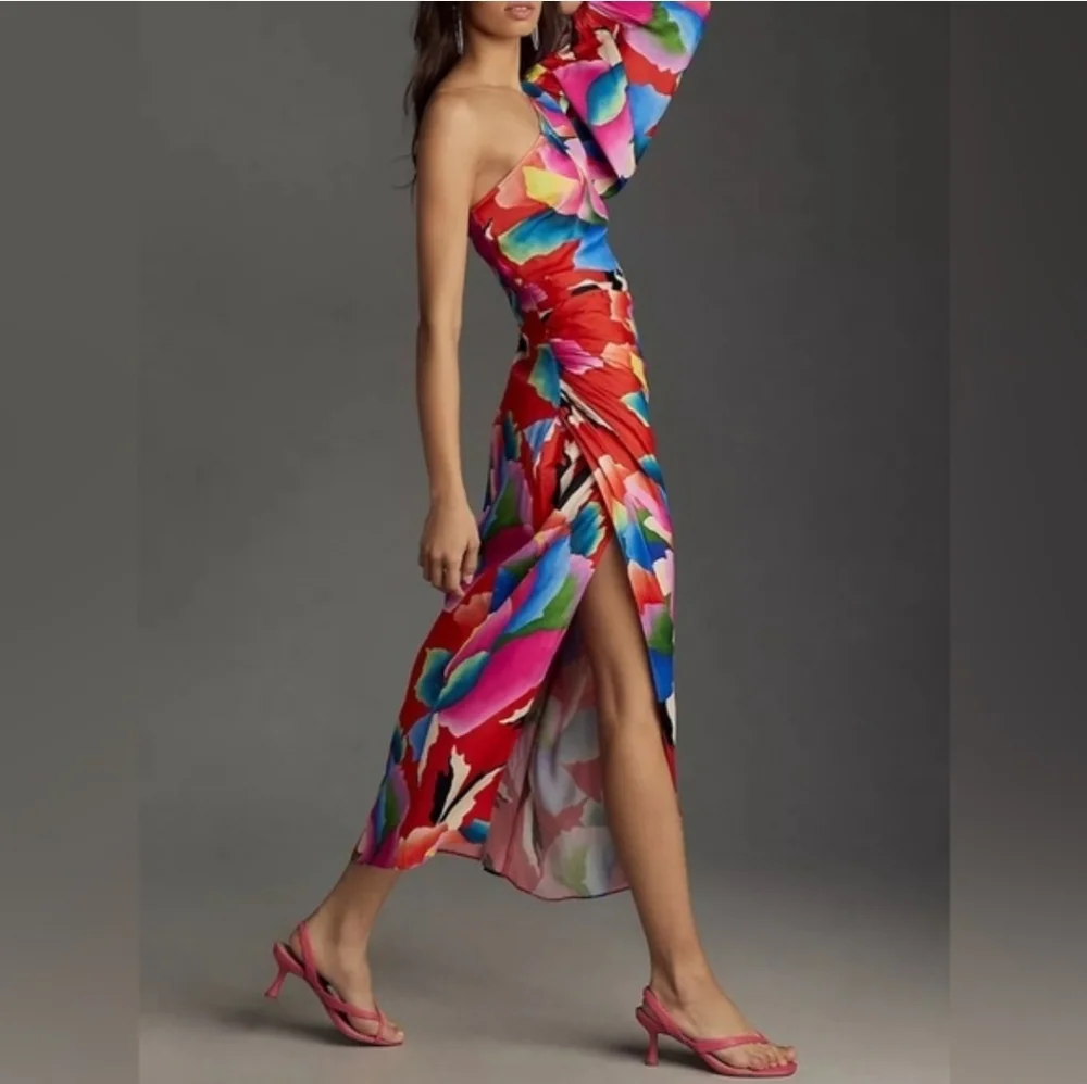 FARM Rio Vibrant One Shoulder Dresa - Picture 2 of 4